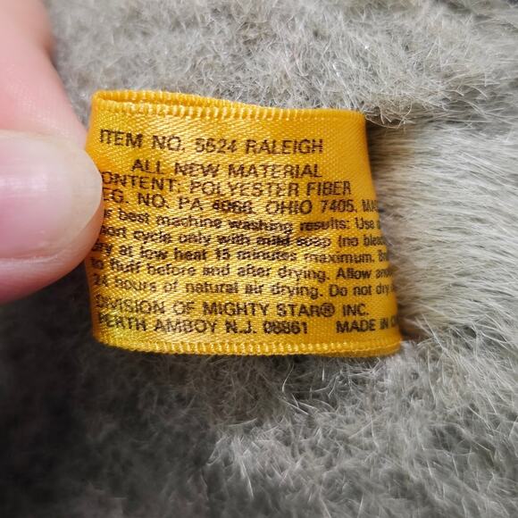 24k Polar Puff Raleigh Raccoon Plush Stuffed Animal Bow Tie Gray Wildlife NEW - Picture 8 of 9